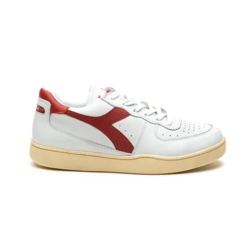 Diadora , Heritage White Low Used Sneakers ,White male, Sizes: