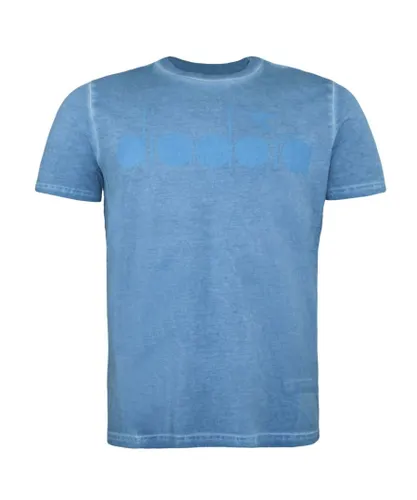 Diadora Logo Mens Blue T-Shirt