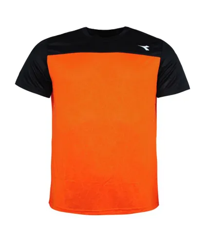 Diadora Logo Mens Orange T-Shirt