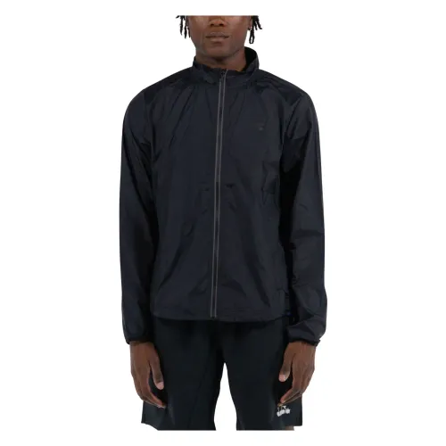 Diadora , Packable Windbreaker Jacket ,Black male, Sizes: