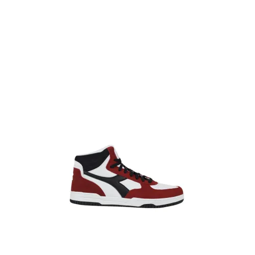 Diadora , Raptor High Leather Sneaker ,Red male, Sizes: