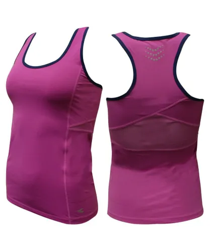 Diadora Running Womens Purple Vest Textile