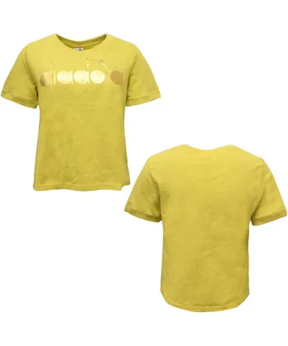 Diadora Sportswear Womens Yellow T-Shirt
