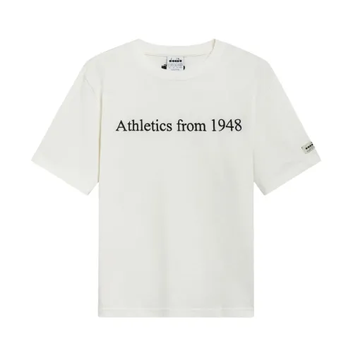 Diadora , Stylish T-shirts and Polos Collection ,White male, Sizes: