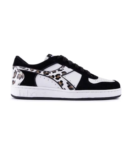 Diadora Womens Basket Low Trainers - White Leather