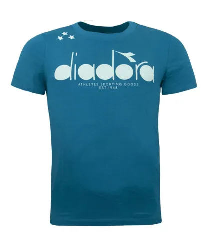 Diadora Womens Logo Mens Blue T-Shirt