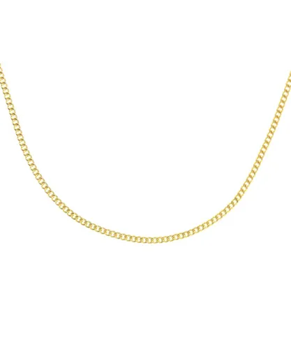 Diamant L'Eternel Unisex 9ct Yellow Gold 2.9g Curb Chain Necklace of 20 Inch/51cm Length - One Size