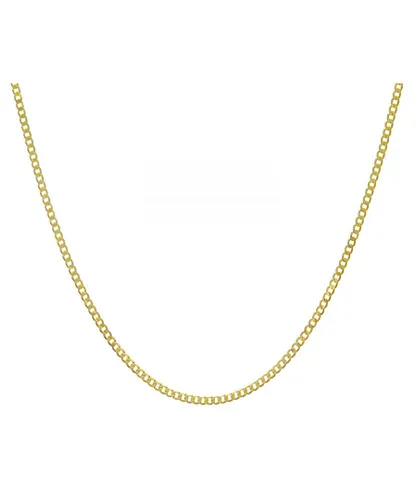 Diamant L'Eternel Unisex 9ct Yellow Gold 4.9g Curb Necklace, 56cm/22" Length, 2.7mm Width - One Size