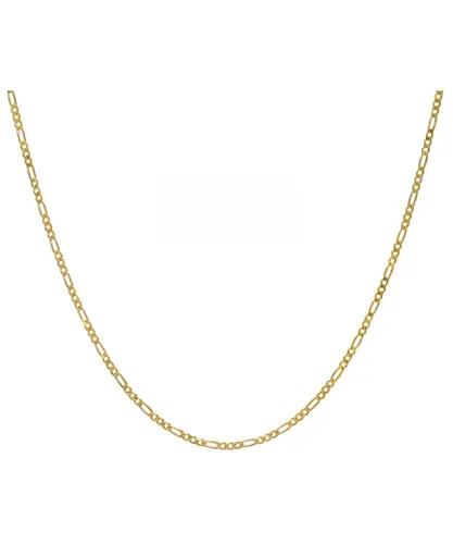 Diamant L'Eternel Unisex 9ct Yellow Gold 6.4g Figaro Necklace, 46cm/18" Length, 3mm Width - One Size