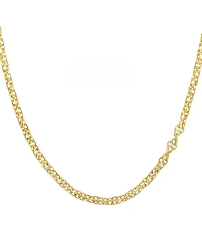 Diamant L'Eternel Unisex 9ct Yellow Gold Fancy Link Chain of 18 Inch/46cm Length - One Size