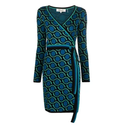 Diane Von Furstenberg , Betty printed wrap dress ,Green female, Sizes: