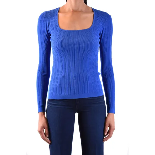 Diane Von Furstenberg , Long sleeve top ,Blue female, Sizes: