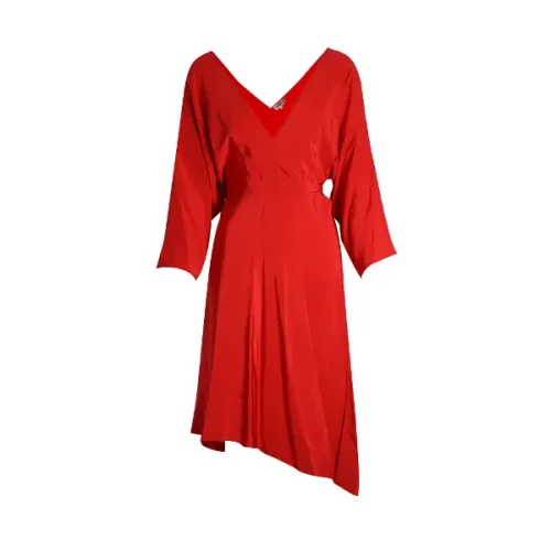 Diane Von Furstenberg , Silk dresses ,Red female, Sizes:
