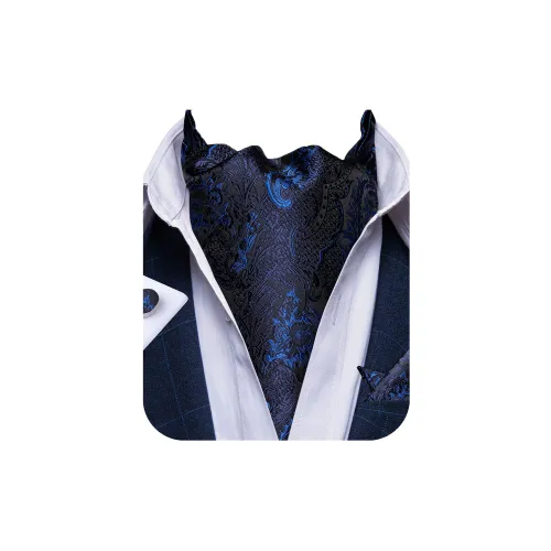 DiBanGu 100% Silk Cravat for Men Paisley Ascot Ties for Men
