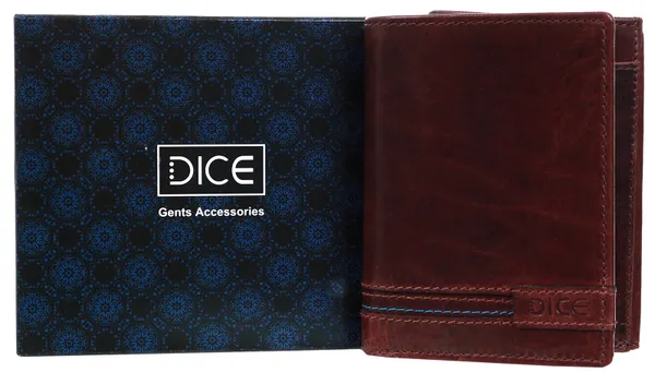 Dice Burgundy Leather Wallet In A Box