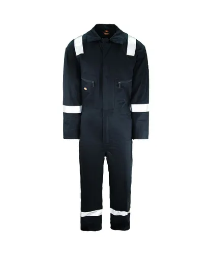 Dickies Coverall Mens Navy Reflective Suit Cotton