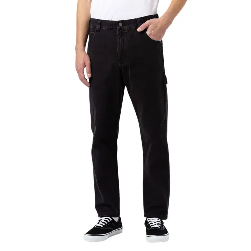 Dickies , Duck Canvas Carpenter Trousers ,Black male, Sizes:
