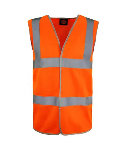 Dickies Hi-Vis Highway Safety Mens Orange Reflective Vest