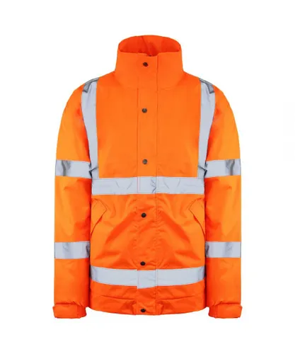 Dickies High Visibility Mens Orange Reflective Bomber Jacket