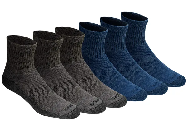 Dickies Men's Dri-tech Moisture Control Quarter Socks (6