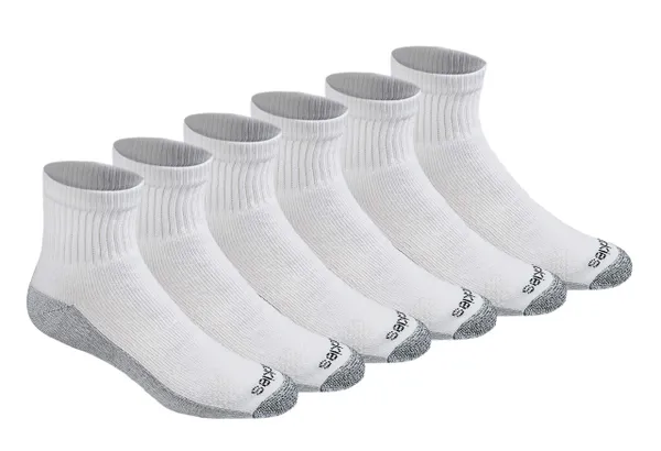 Dickies Men's Dri-Tech Quarter Grey Sole Shoe 6-12 Sock