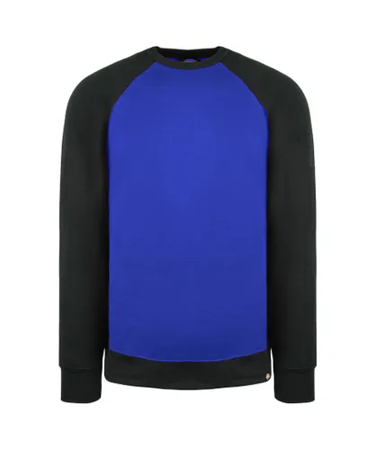 Dickies Two Tone Mens Royal/Black Sweater - Blue Cotton