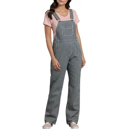 Dickies, Women's, BIB RELAXED STRAIGHT, RINSED HICKORY