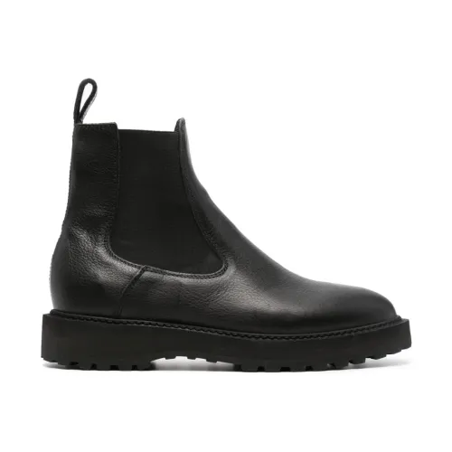 Diemme , Black Alberone Leather Chelsea Boots ,Black male, Sizes: