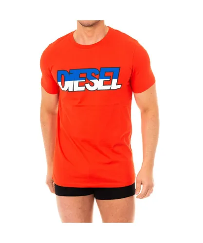 Diesel 00CEMG-0LAWE Mens short sleeve round neck t-shirt - Red