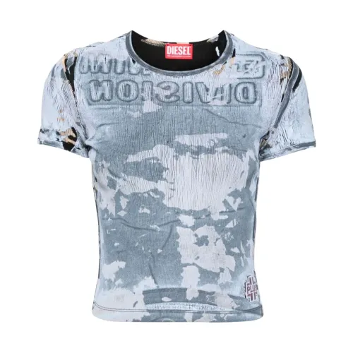 Diesel , Abstract Print T-shirts and Polos ,Multicolor female, Sizes: