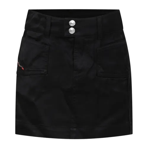 Diesel , Black Casual Skirt with Adjustable Waist ,Black female, Sizes: