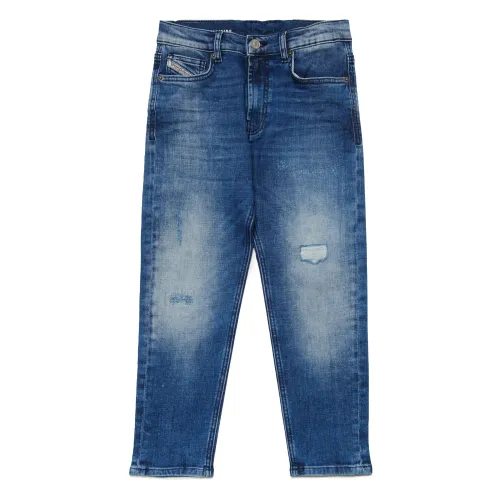 Diesel , Blue tapered jeans with rips - D-Lucas ,Blue male, Sizes: