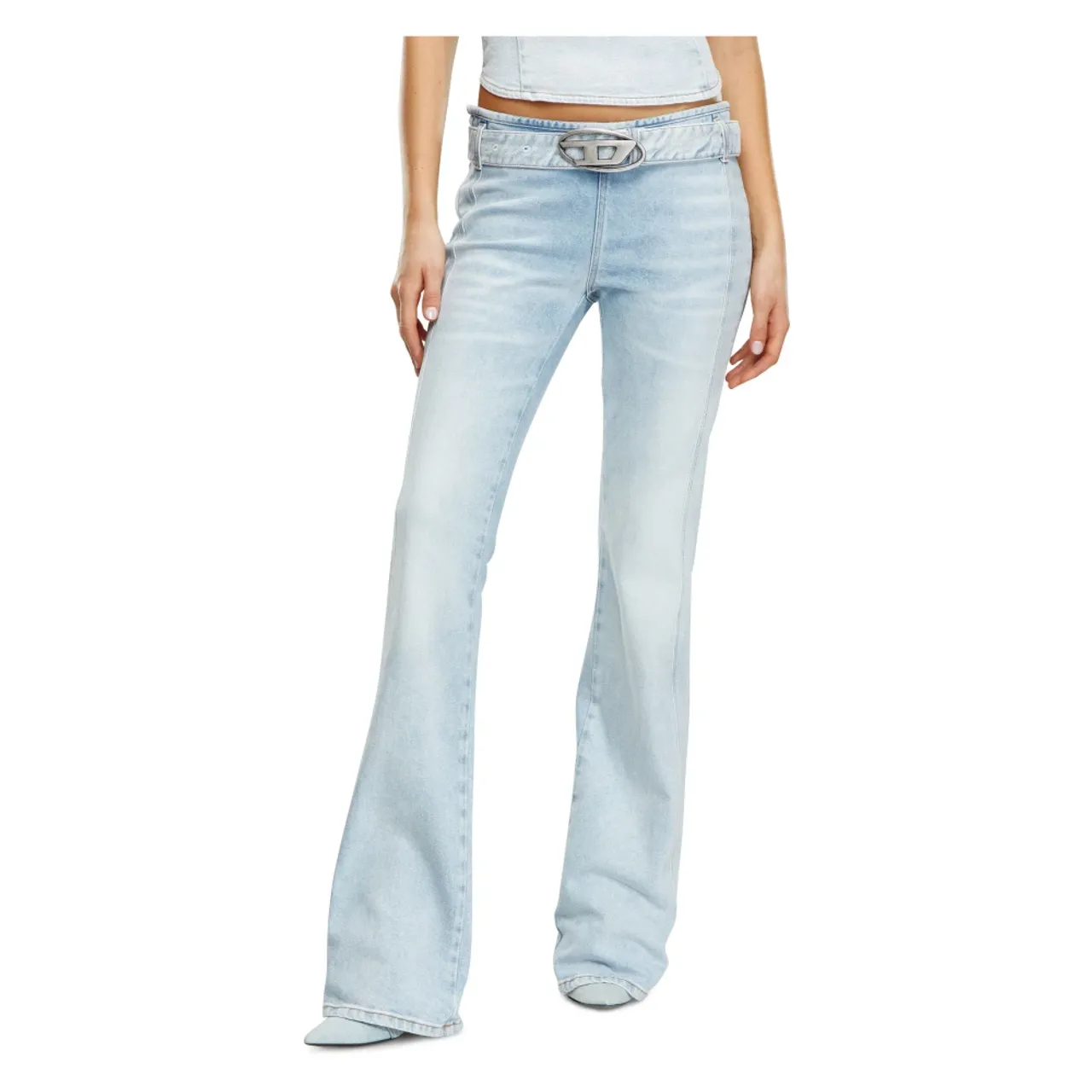 Diesel , Bootcut and Flare Jeans - D-Ebbybelt ,Blue female, Sizes: