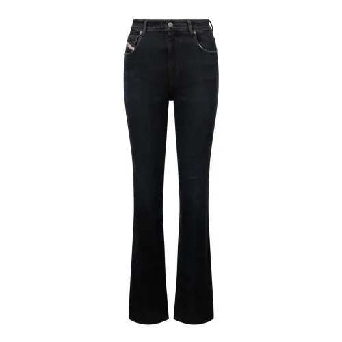 Diesel , Bootcut Cotton Jeans with Logo Patch ,Black female, Sizes: