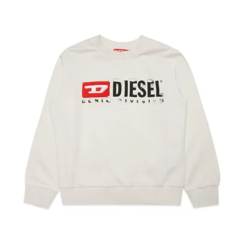 Diesel , Boys Clothing Sweatshirts Grey Ss24 ,White male, Sizes: