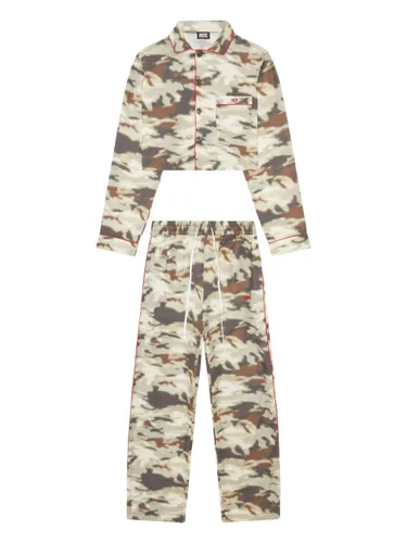 Diesel camouflage-print pajama set - Green