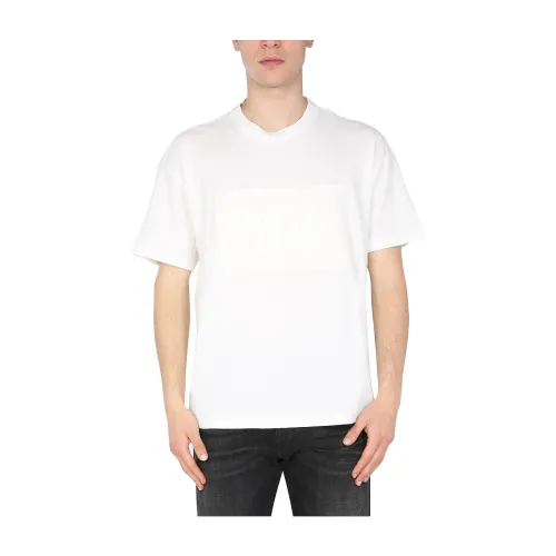 Diesel , Creweck T-Shirt ,White male, Sizes: