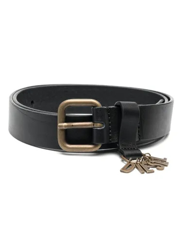 Diesel D-Vina logo-charm leather belt - Black