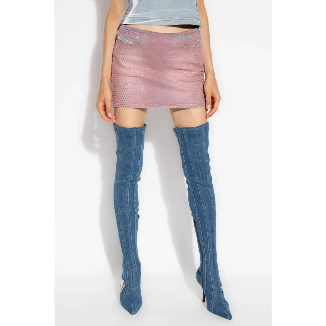Diesel , ‘De-Pra-Mini-Fsd1’ skirt ,Pink female, Sizes: