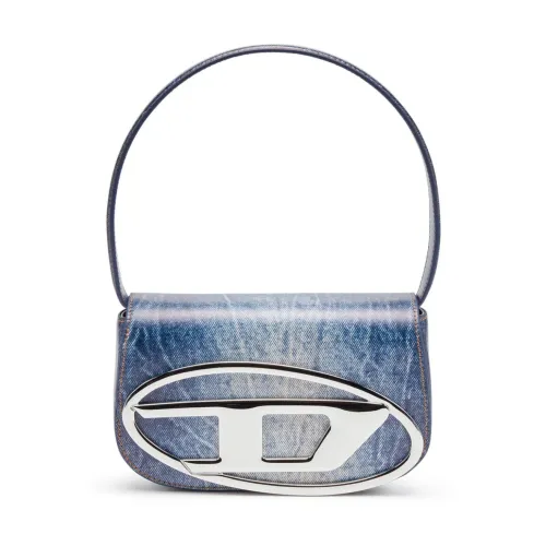 Diesel , Denim Blue Shoulder Bag Metal Logo ,Blue female, Sizes: ONE SIZE