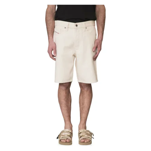 Diesel , Diesel Regular Ecru Denim Shorts ,Beige male, Sizes: