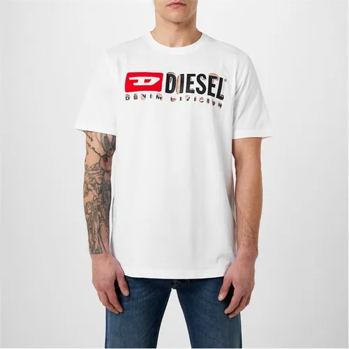 DIESEL Distressed Logo T Shirt - White
