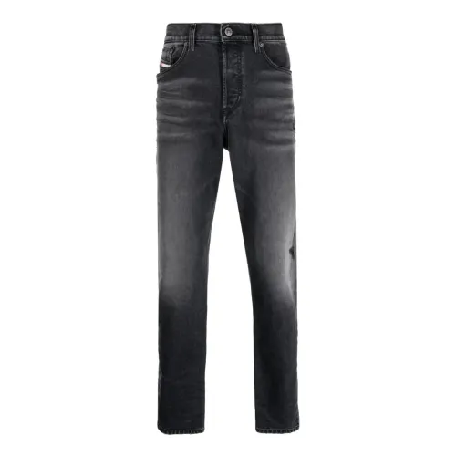 Diesel , Faded Denim Tapered Jeans ,Gray male, Sizes:
