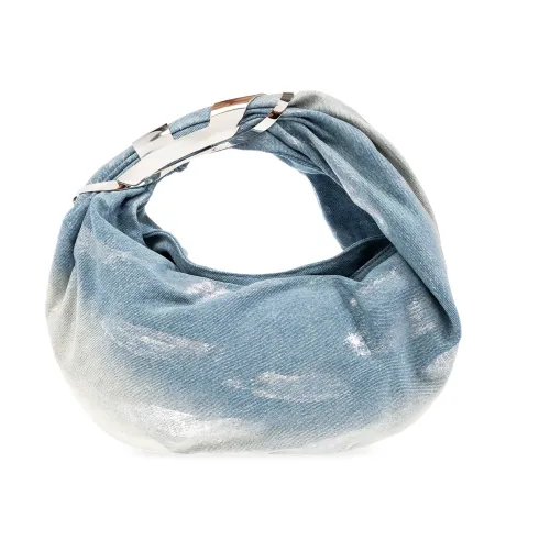 Diesel , ‘Grab-D Hobo Small’ denim shoulder bag ,Blue female, Sizes: ONE SIZE