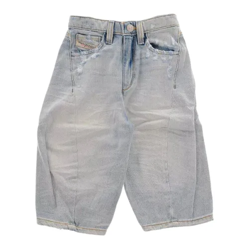 Diesel , Kids Wide Fit Light Wash Denim Jeans ,Blue female, Sizes: