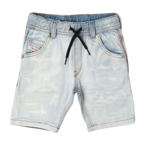 Diesel , Light Wash Regular Fit Kids Bermuda Shorts ,Blue male, Sizes: