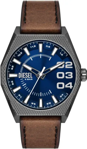 Diesel Men Analog Quartz Watch with Leather Strap DZ2189