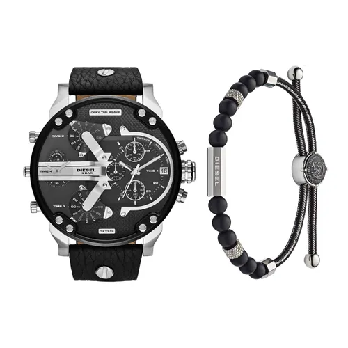 Diesel Men's Analog Quartz Watch with Leather Strap DZ7313