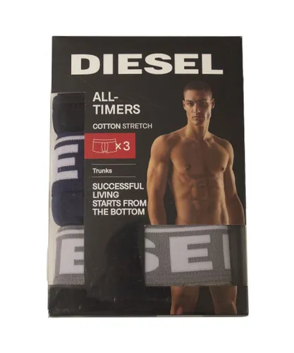 Diesel Mens Boxers 3 Pack - Multicolour Cotton