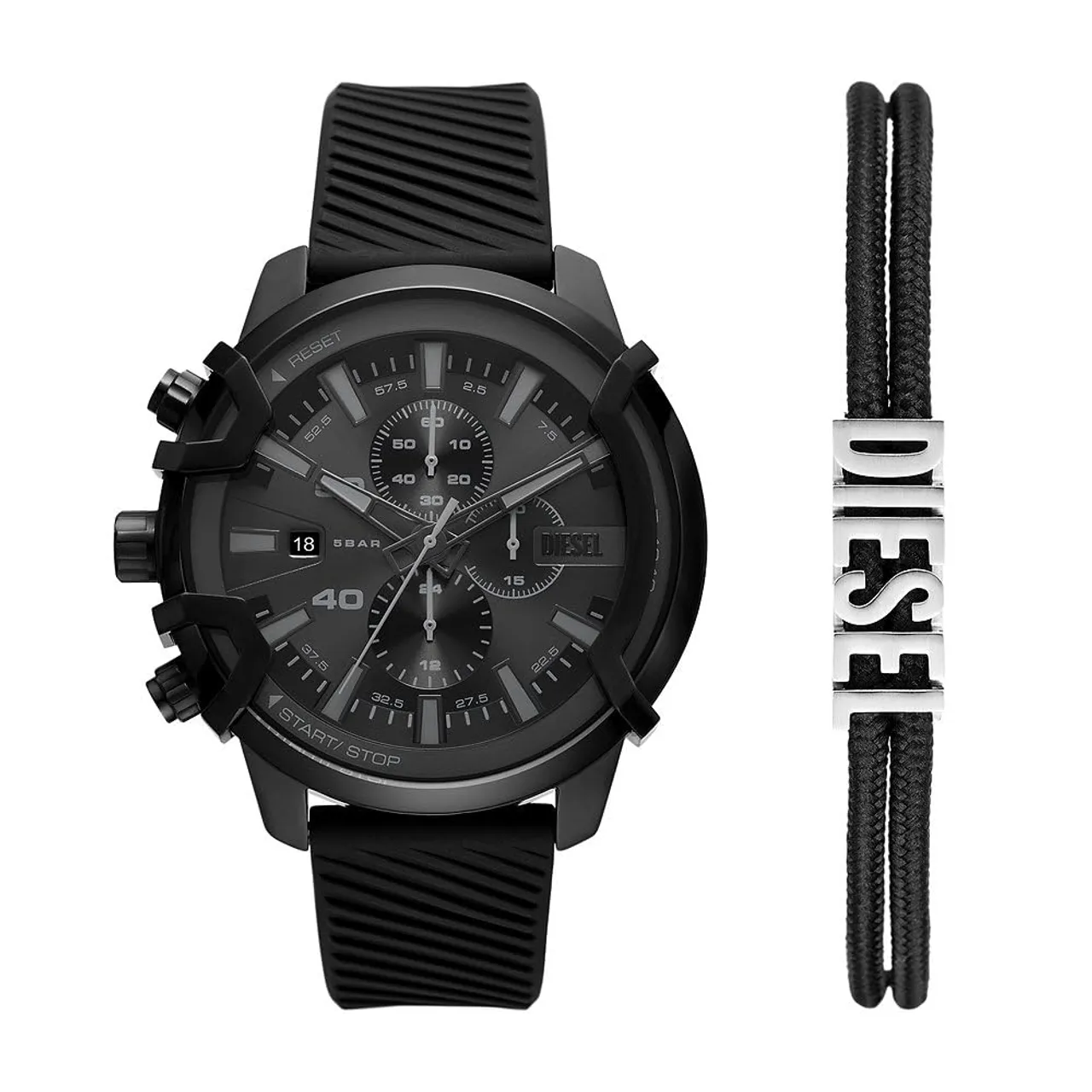 Diesel Men's Chronograph Quartz Watch with Silicone Strap